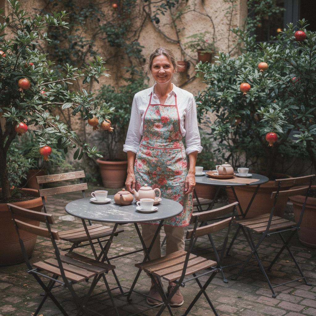 Granatų širdies arbatos puodelis, šalia sveikų užkandžių, skatinančių širdies sveikatą.